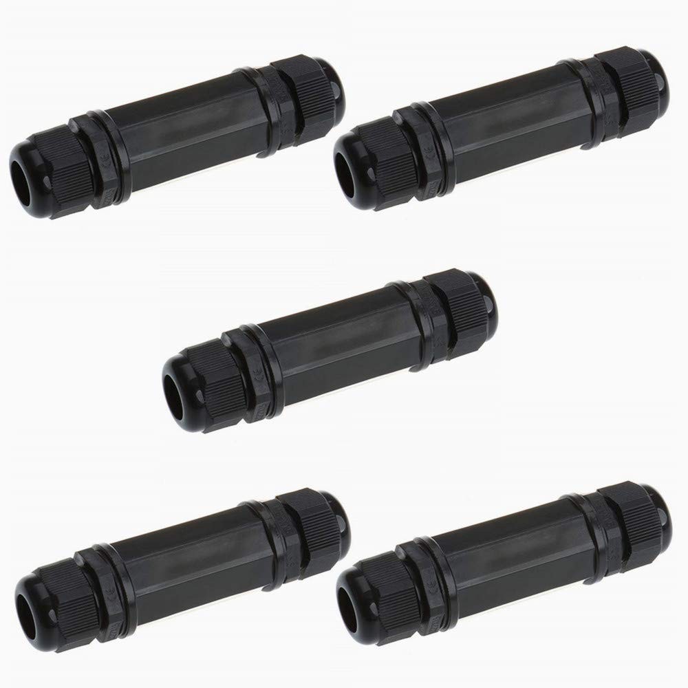 5 PCS M22Z Shielded RJ45 Cat6 Double Head Waterproof Connector Adapter