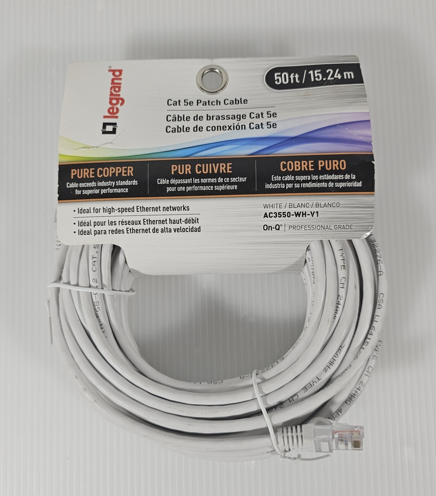 NEW Legrand Cat 5e Patch Cable, 50 ft Professional Grade