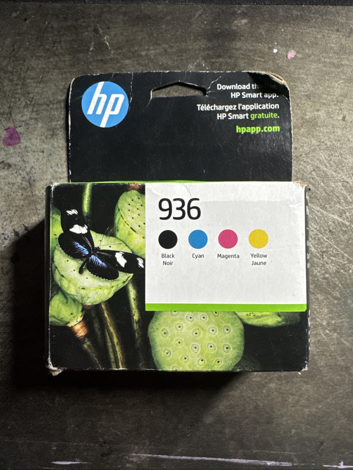 HP 936 Black Cyan Magenta Yellow Ink Cartridges 6C3Z5LN Exp JUL 2025 Sealed Box
