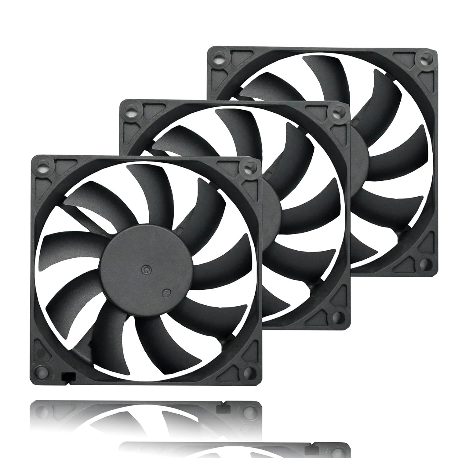 80Mm 80X80X15Mm Case Fan 4-Pin PWM 800-2200RPM - Ultra Slim 15Mm Quiet PC Coolin