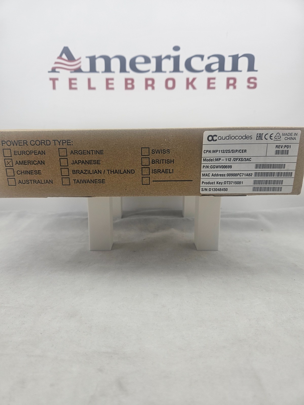 AudioCodes MP112/2S/SIP/CER Model: 112/2FXS/3AC
