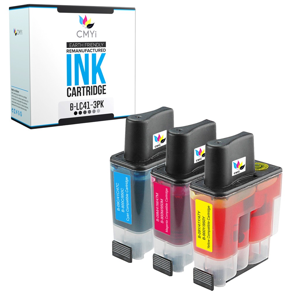 Compatible CMYi 3PK LC41CL Ink Cartridges fits Brother Intellifax 1840c, 1940CN