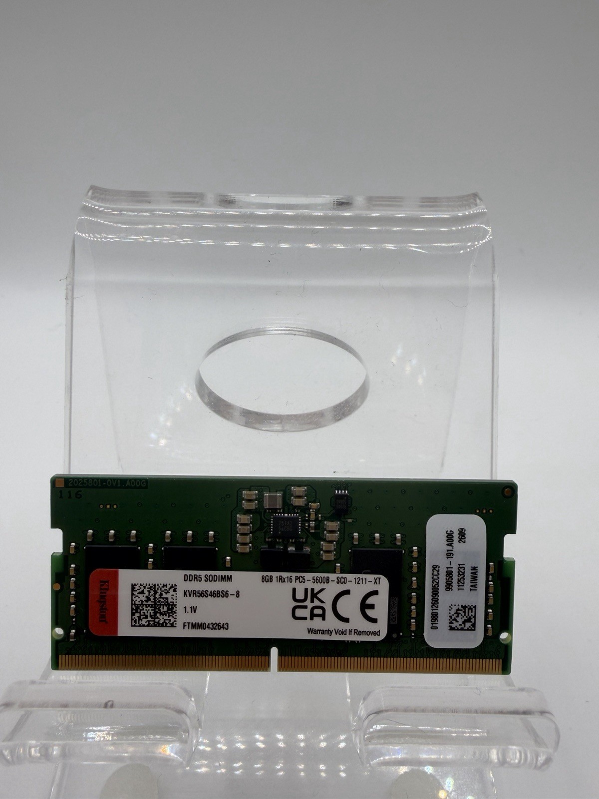 Kingston 8GB DDR5 5600MHz SO-DIMM Laptop RAM PC5-44800 KVR56S46BS6-8