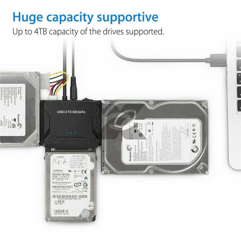 USB3.0 IDE SATA Hard Drive Adapter Kit For 2.5 3.5 Inch HDD SSD