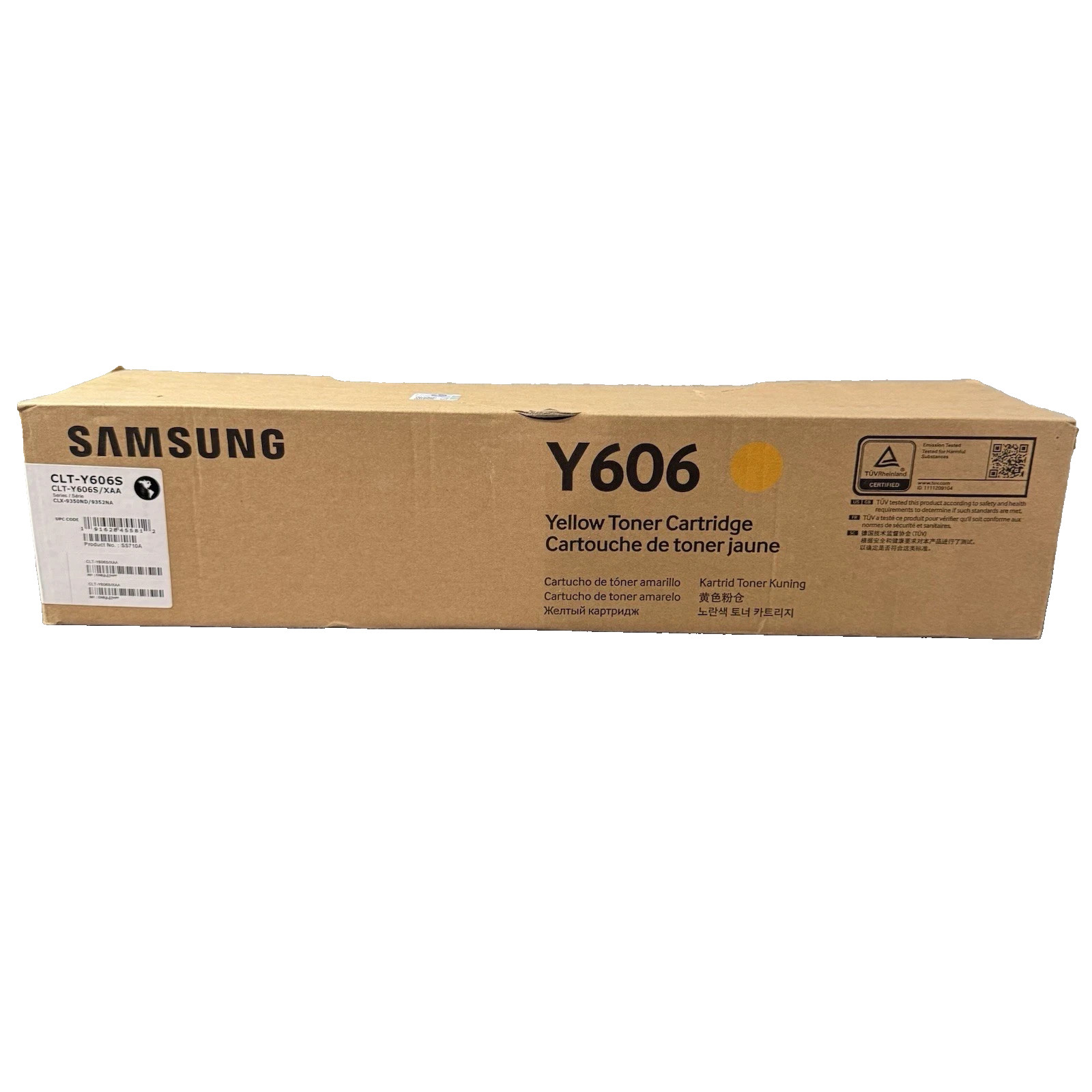 Samsung CLT-Y606S Yelllow Toner Cartridge for MultiXpress CLX-9350ND CLX-9352NA