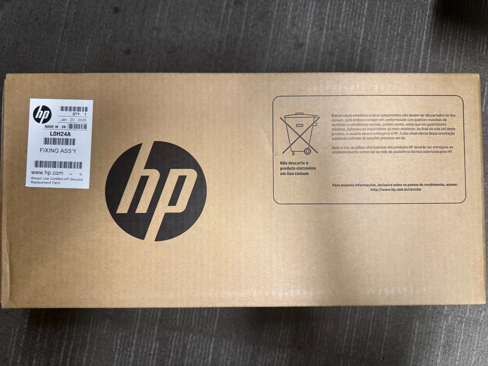 Genuine HP L0H24A 110V Printer Maintenance Kit  New/Unopened