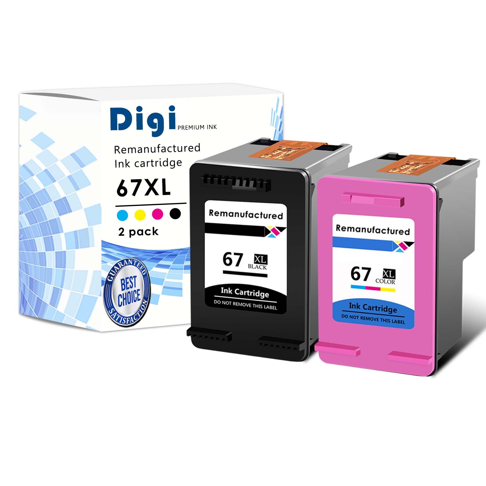 Generic Ink Cartridge 2PK SET FOR HP 67 XL 67XL DeskJet 2742e All-in-One Printer