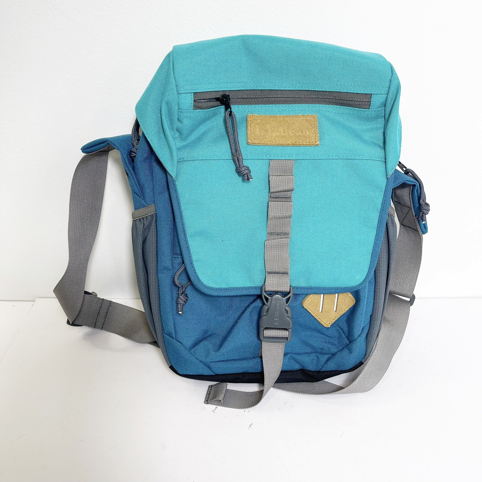LL Bean Classic Campus Electronic Tablet Laptop Messenger Bag Crossbody Blue