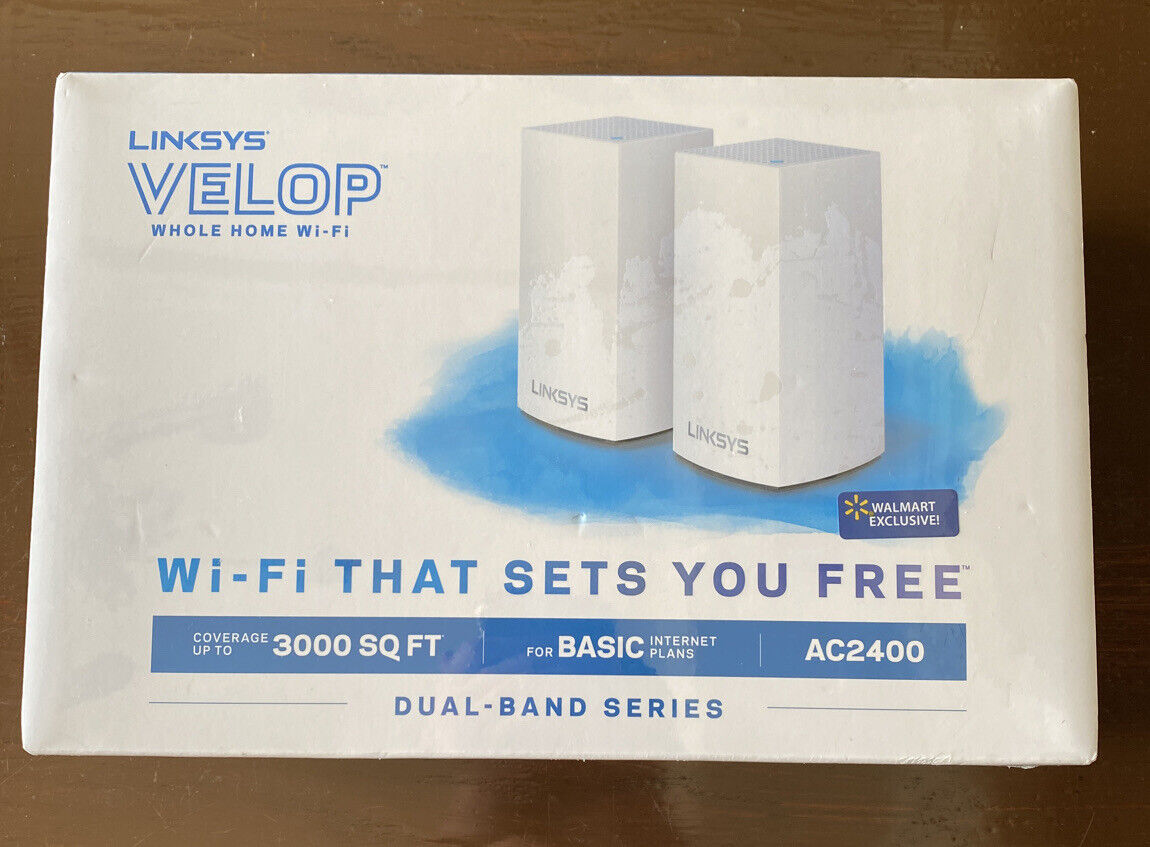 Linksys - Velop AC2400 Dual-Band Mesh Wi-Fi System (2 Pack) - White - NEW IN BOX