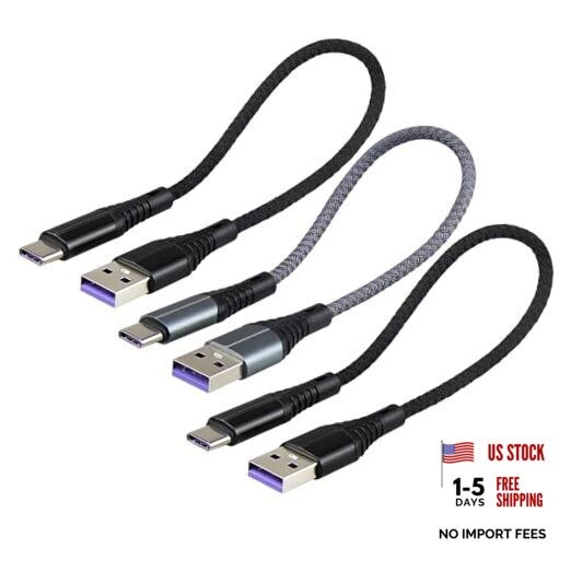 3-Pack Short Car Carplay Cable for iPhone 17/17 Plus/17 Pro/17 Pro/Air