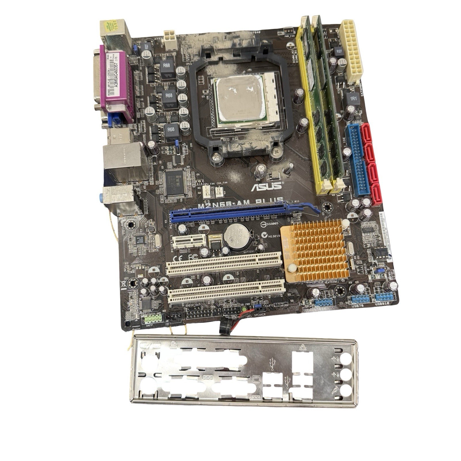 M2N68-AM PLUS Motherboard With Phenom and 2 Gb Ram AM2 With I/O