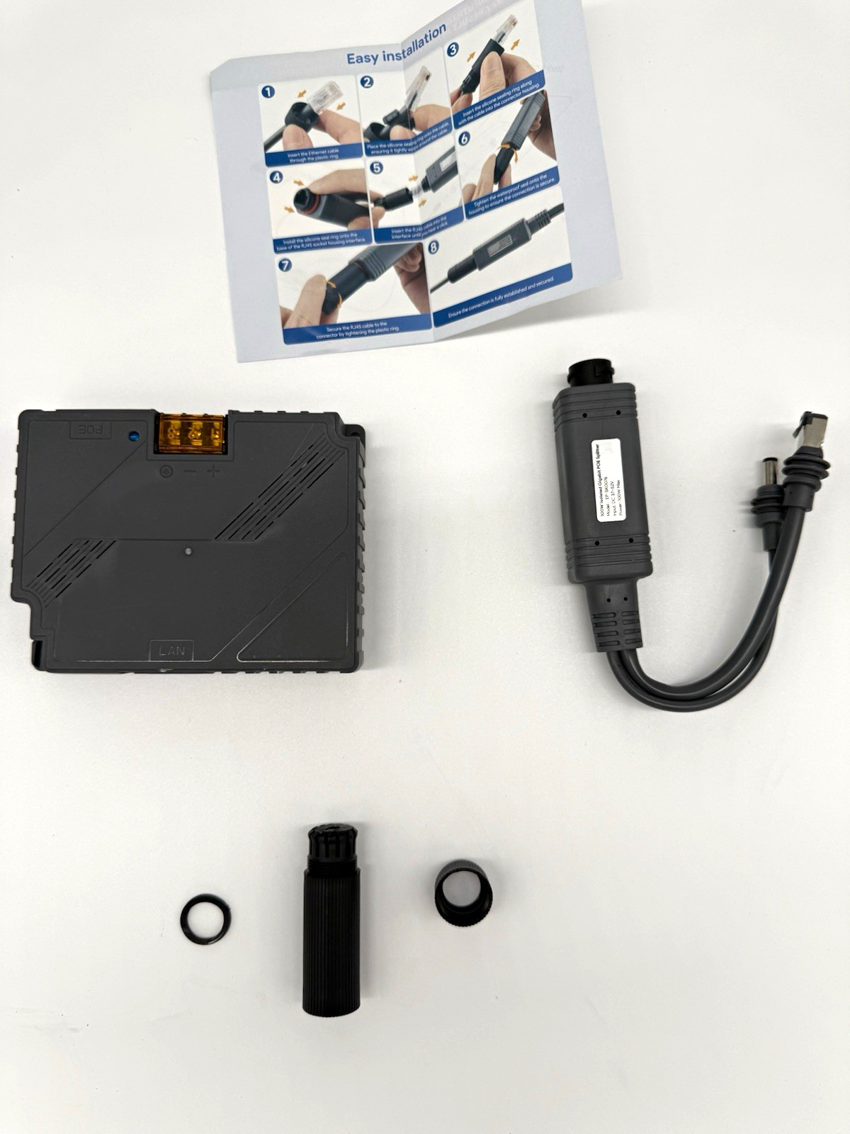 EDUP 150W GigE PoE Injector & Splitter Kit for Starlink Mini Dish