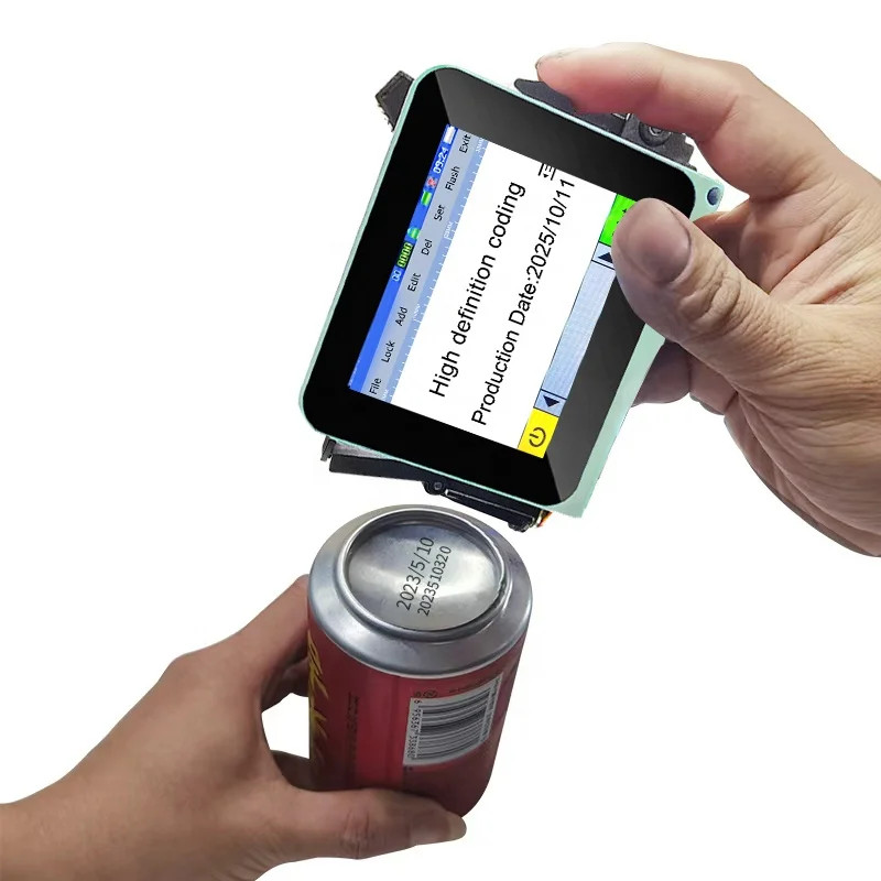 Mini handheld inkjet printer expiration date batch number QR code TIJ printer