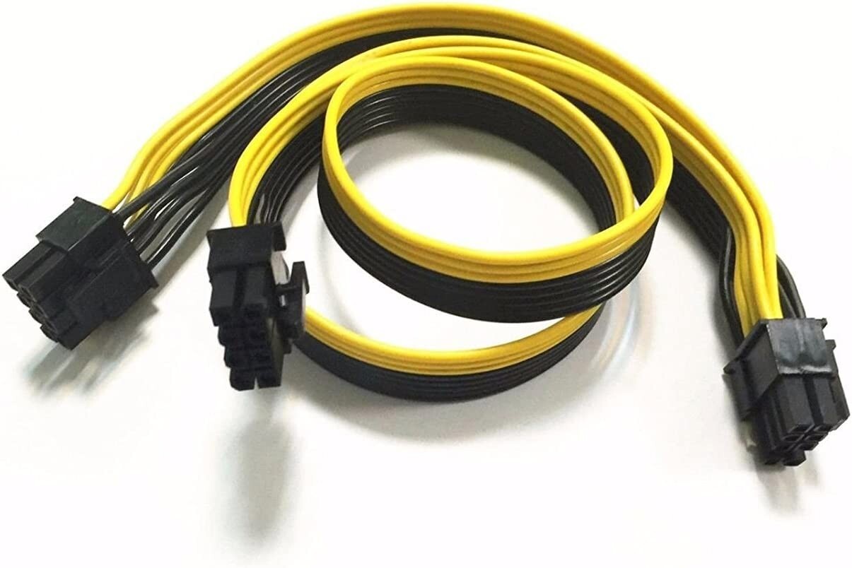 PCI-e 8 Pin Male to Dual 8 Pin (6+2) Male PCI Express Power Adapter Cable