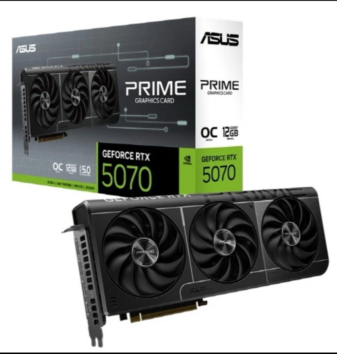 ASUS PRIME GeForce RTX 5070 OC 12GB 192-Bit GDDR7 PCI Express 5.0 DLSS 4.0 Graph