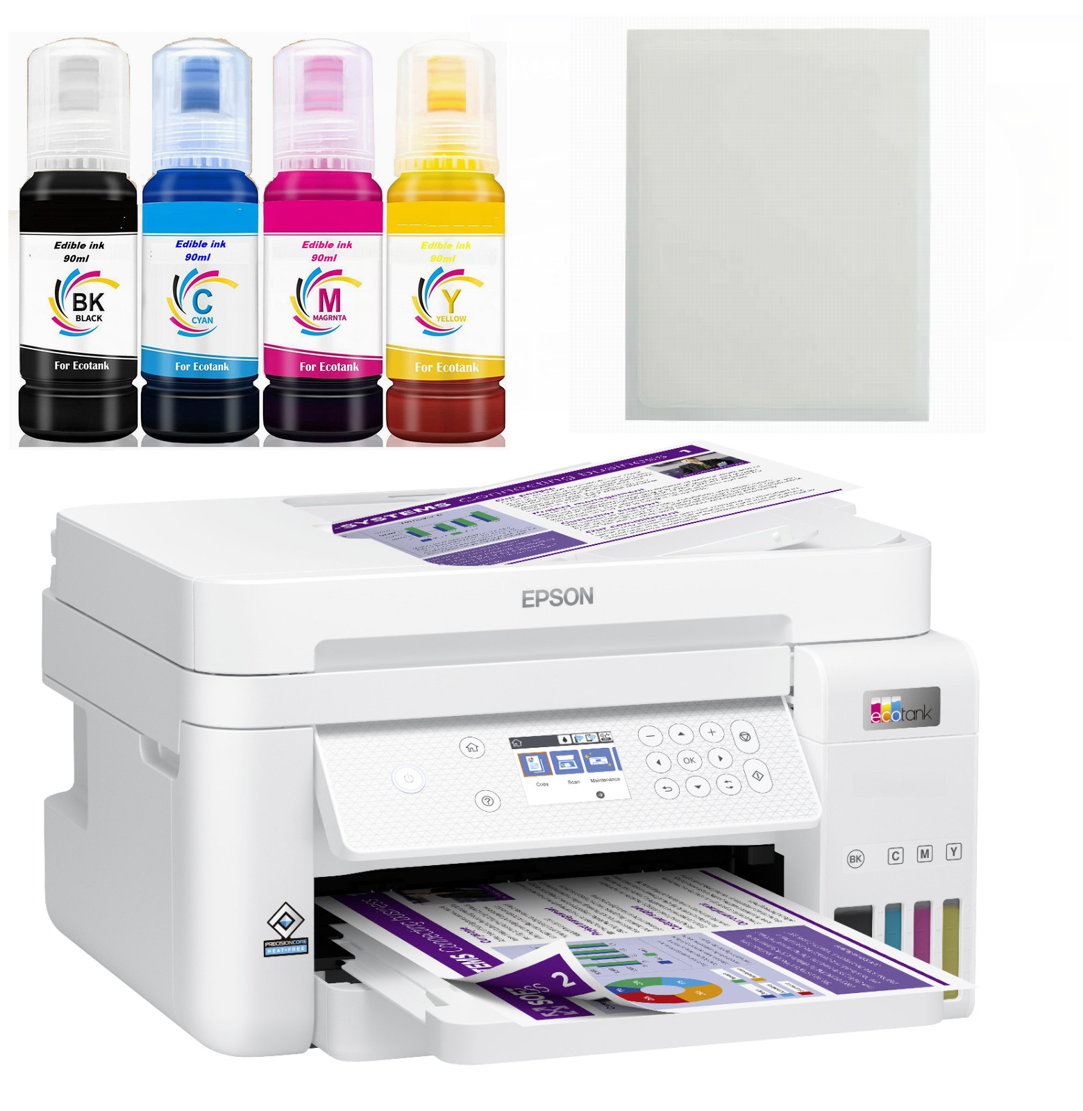 DIY Conversion edible Printer Edible Paper Edible Ink Bottles Bundle
