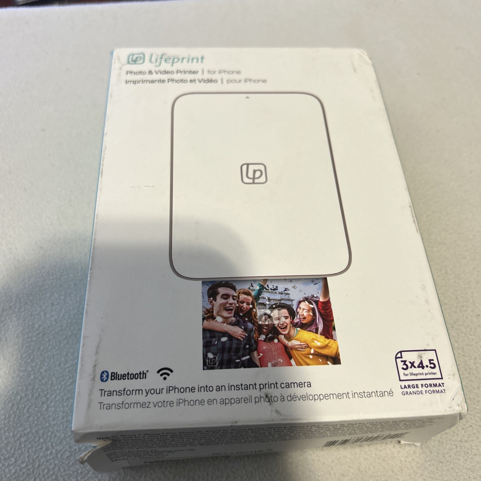 Lifeprint Portable 3" x 4.5" Photo Video Printer for iPhone - White