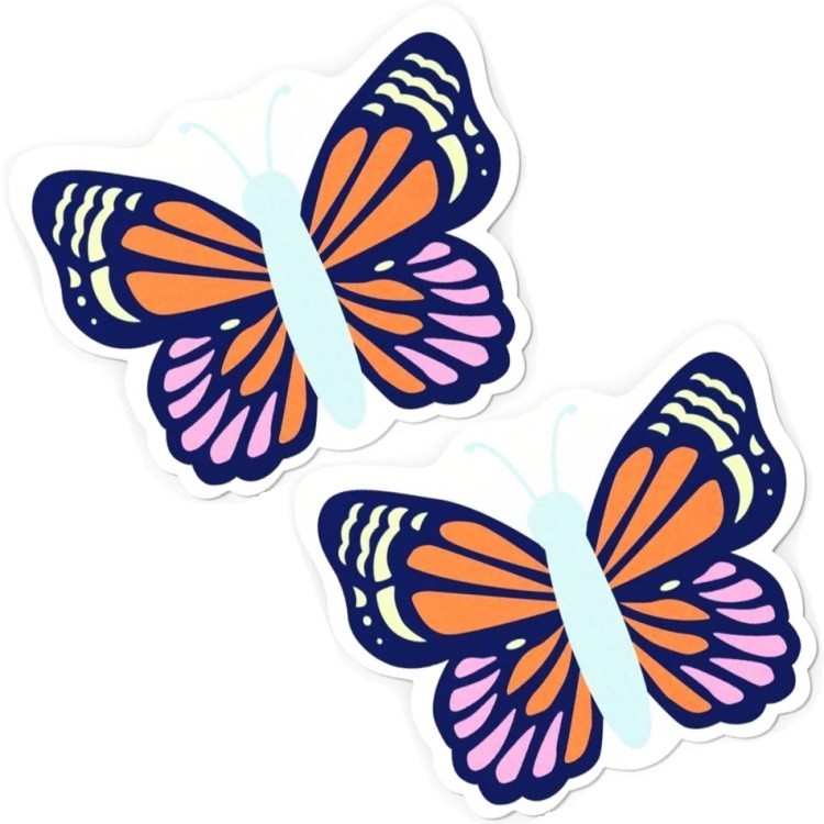 Bundle of 2 - HeyDay Butterfly-Shaped Non-Slip Mouse Pad - Coral Pink (7"x 8.5")