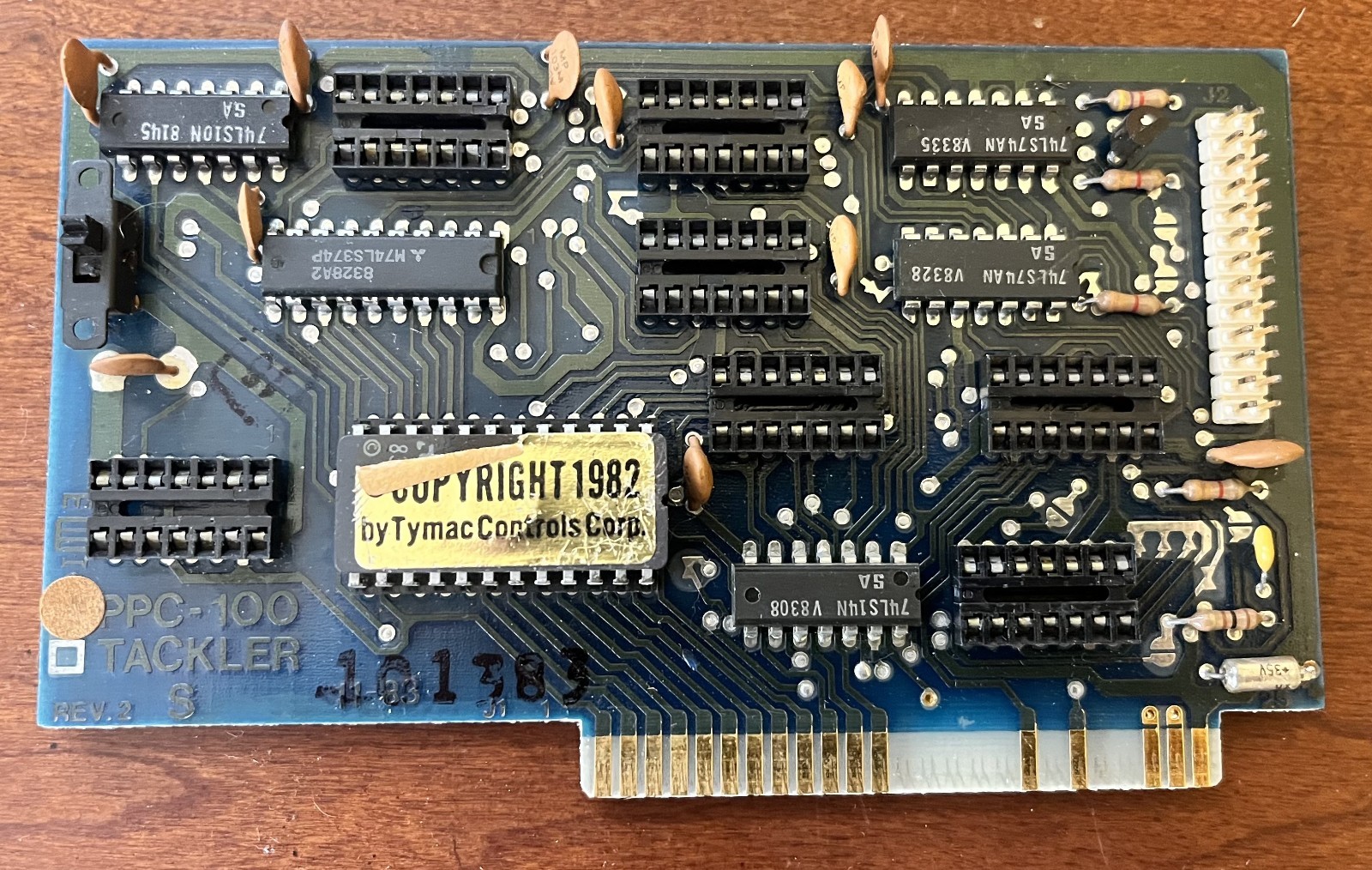Vintage Apple II Printer Card: 1982 Tymac Controls PPC-100 Tackler - Untested