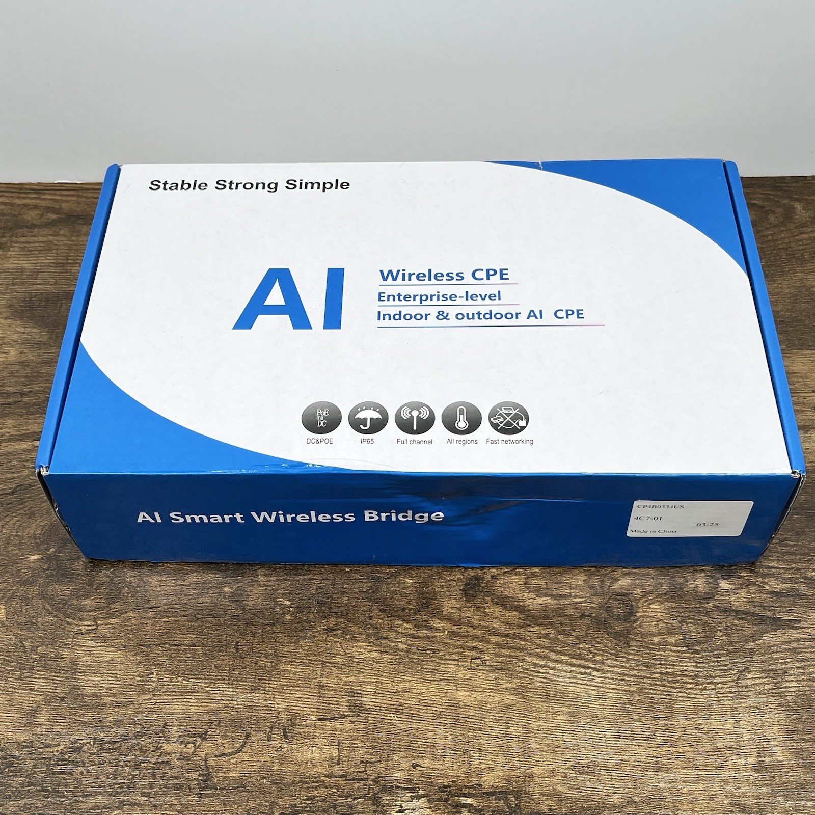 AdaLov CPE660 5.8GHz 300Mbps Wireless Bridge 3KM PtP PoE - No Mounting Brackets