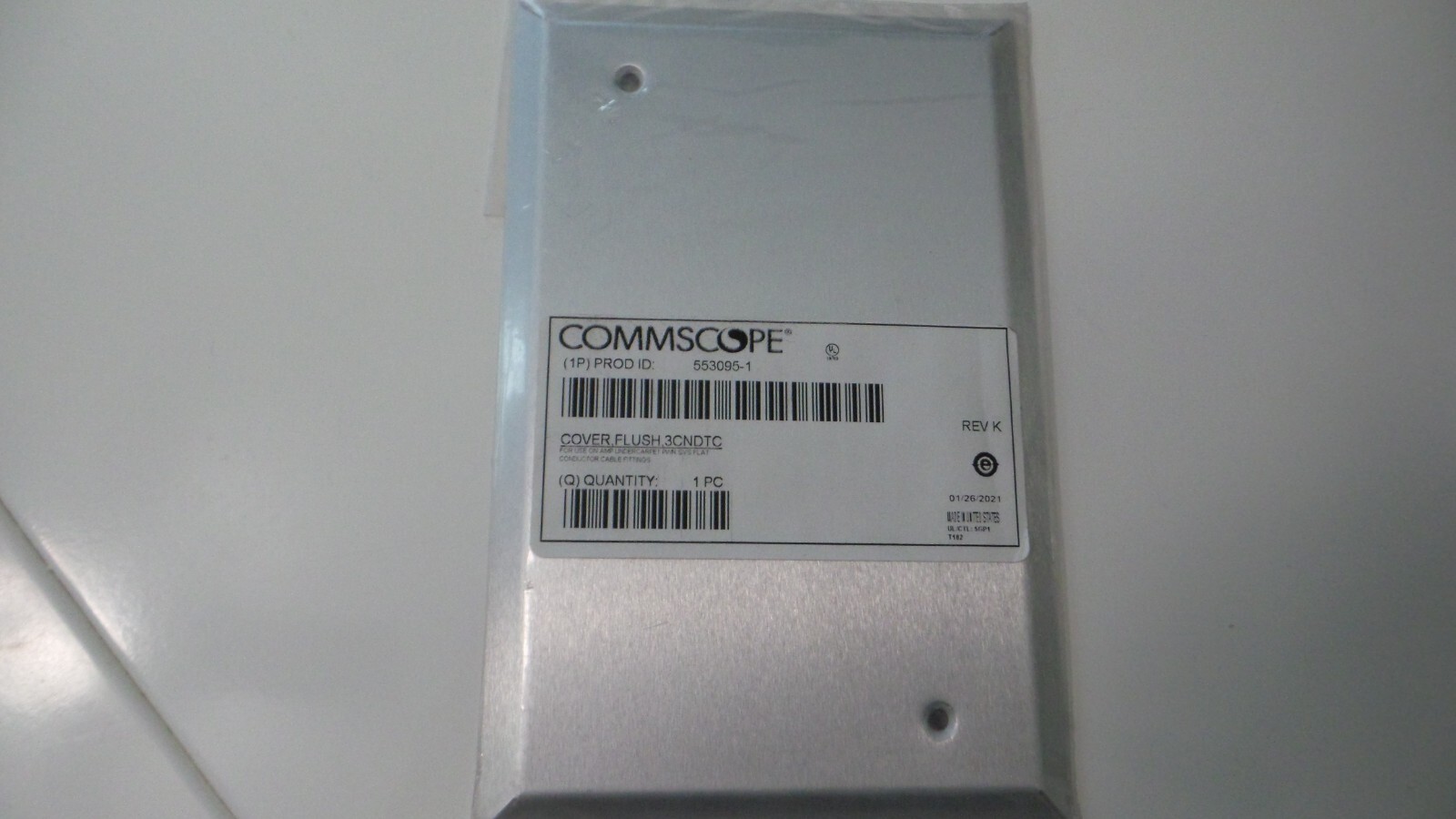 Commscope Part # 553095-1 under carpet cover flush LOT of (5)