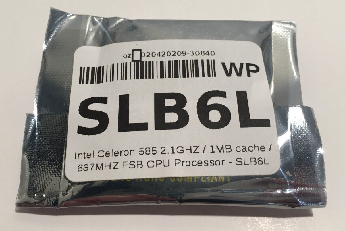 Intel - Celeron 585 2.1GHZ / 1MB Cashe / 667MHZ FSB CPU Processor - SLB6L
