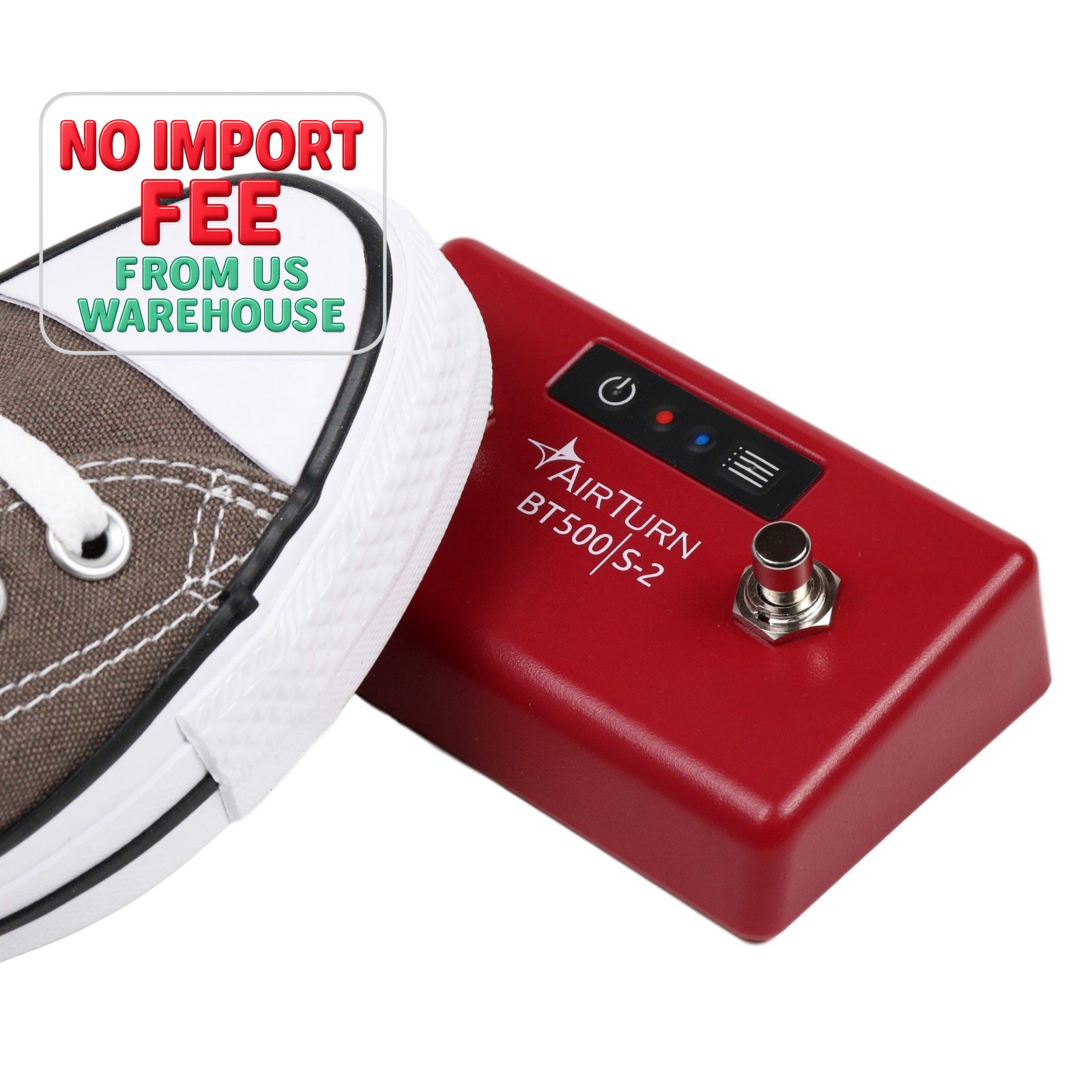 AirTurn BT500S-2 Bluetooth 2-Button Foot Switch Controller Wireless Page Turner