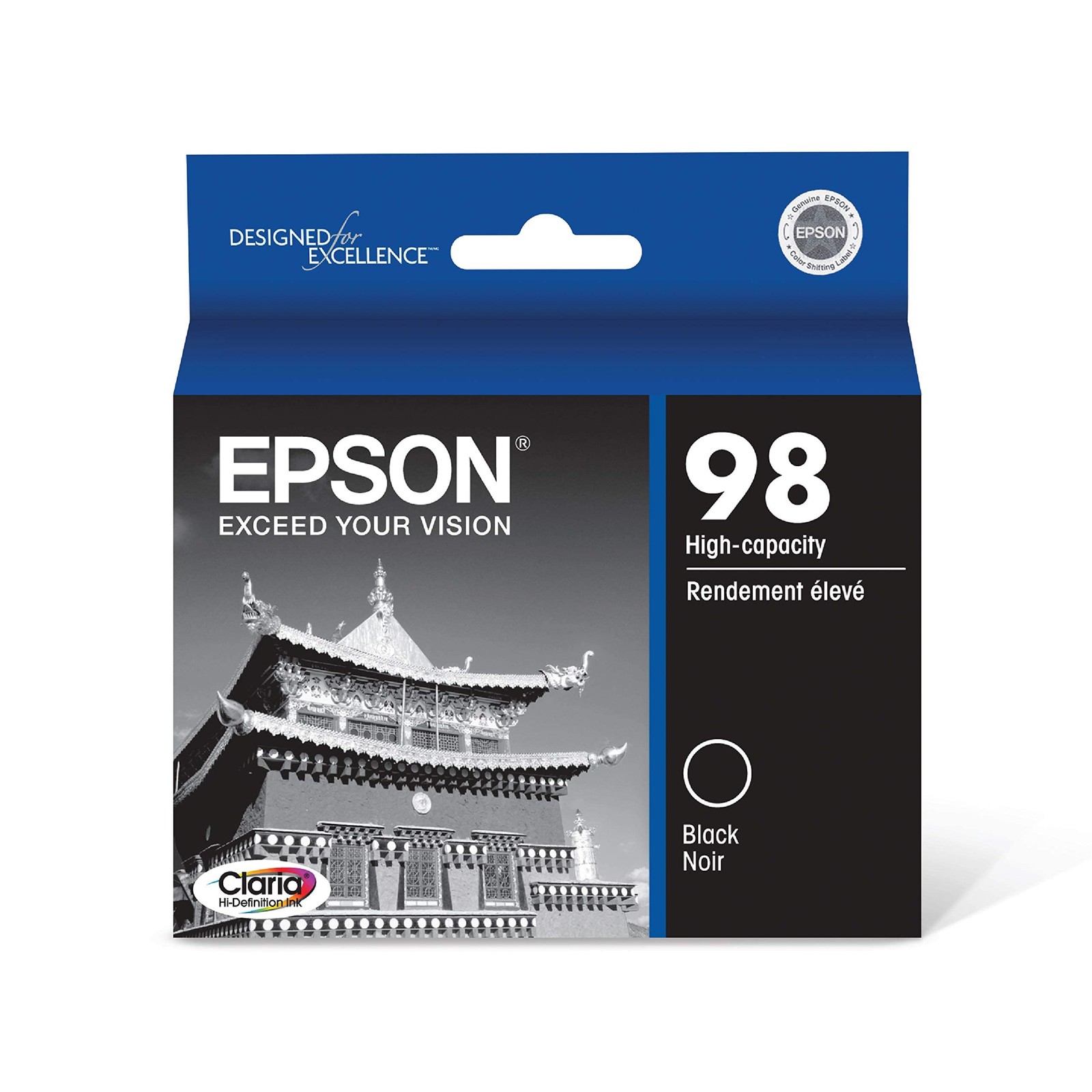 Cartridge Epson 98 Claria High Capacity Black T098120 Ink Hi-Definition Works