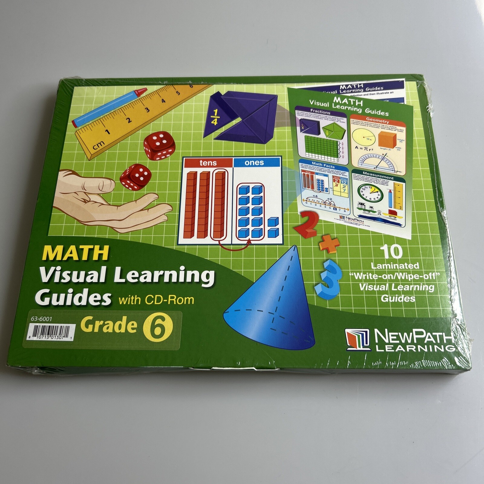 New Path Learning 10 Piece Mastering Math Visual Learning Guides Set, Grade 6