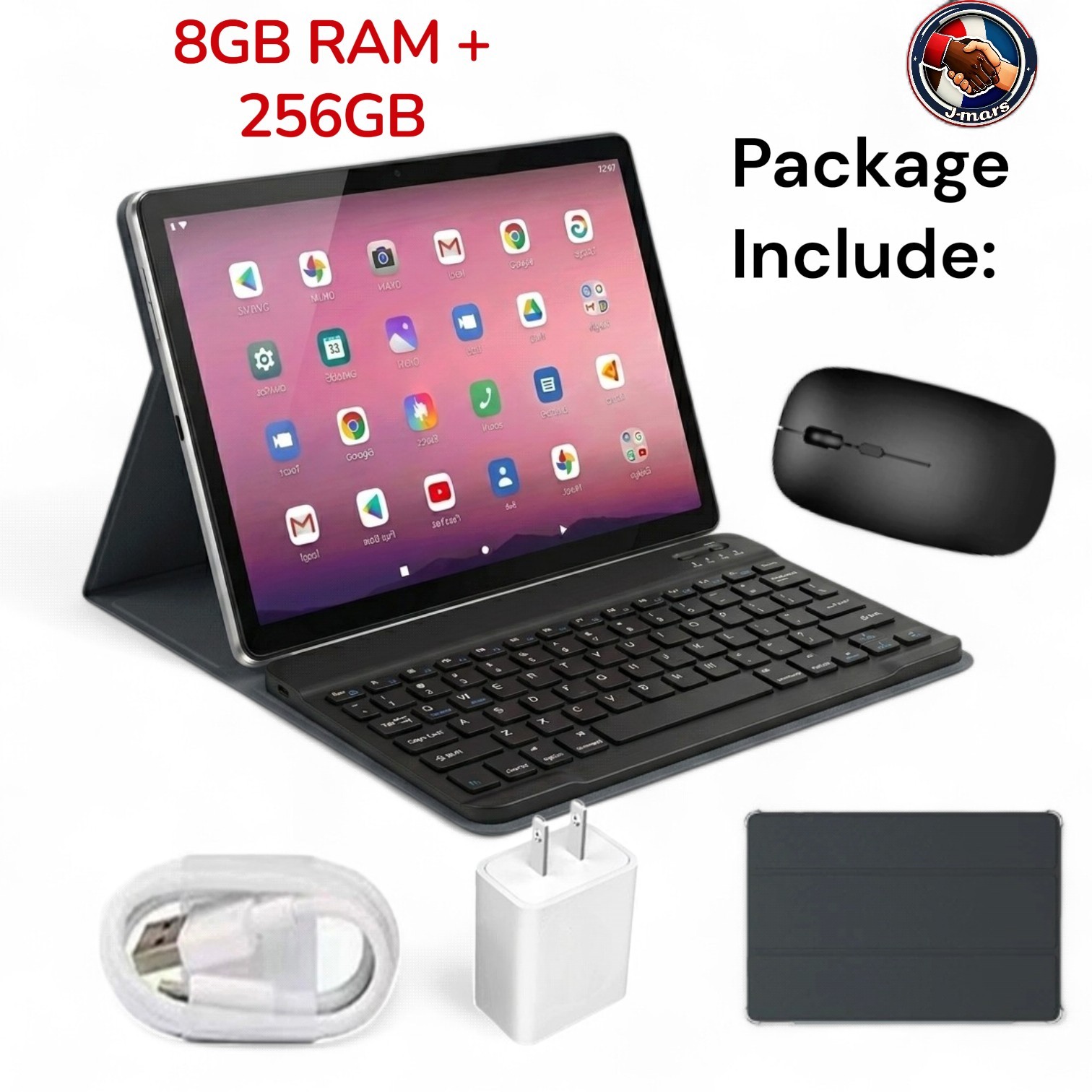 10.1  Inch Tablet  PC And 13 Deca Core HD 8G 256G Wifi Keyboard + Case+ (Bundle)