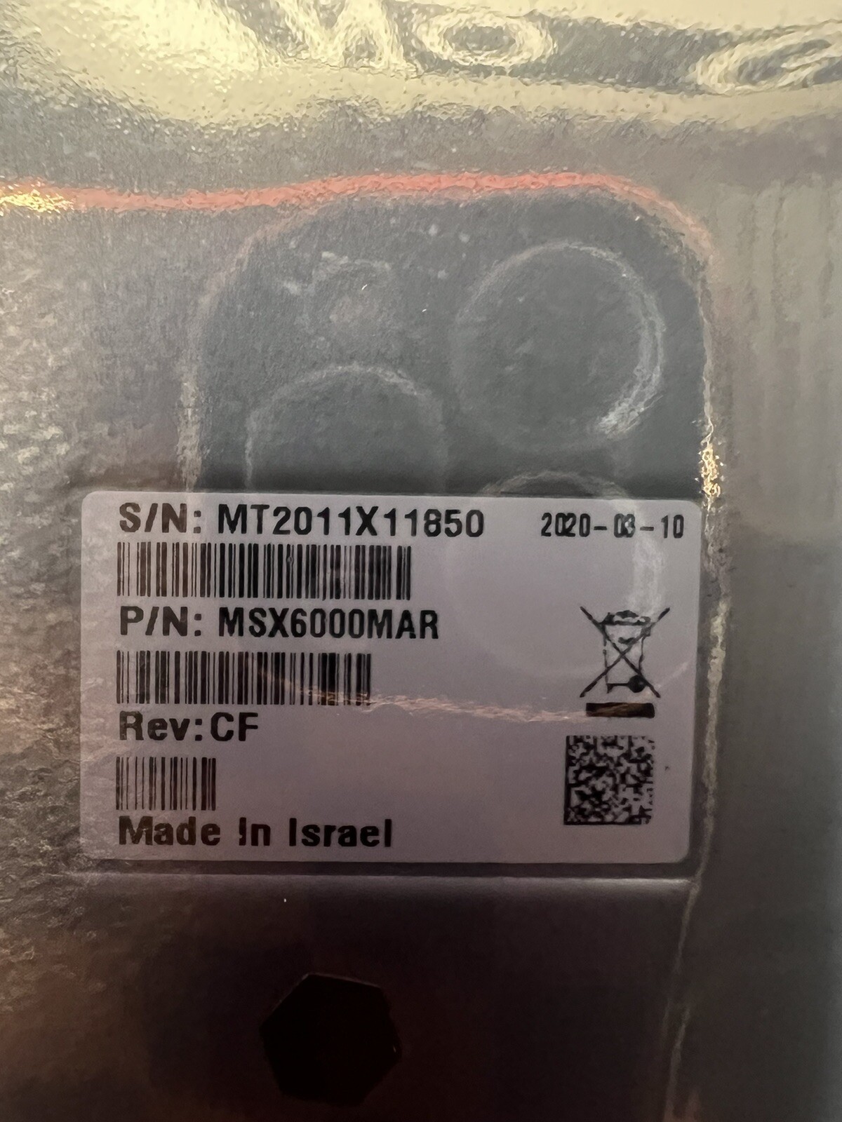 NEW-Open Box Mellanox MSX6000MAR PPC460 InfiniBand Management Module for SX65xx