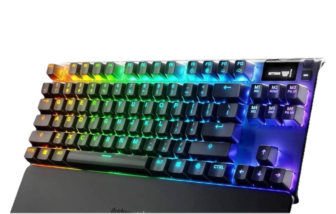 	SteelSeries Apex 7 TKL - Mechanical Gaming Keyboard - OLED Display - Brown	