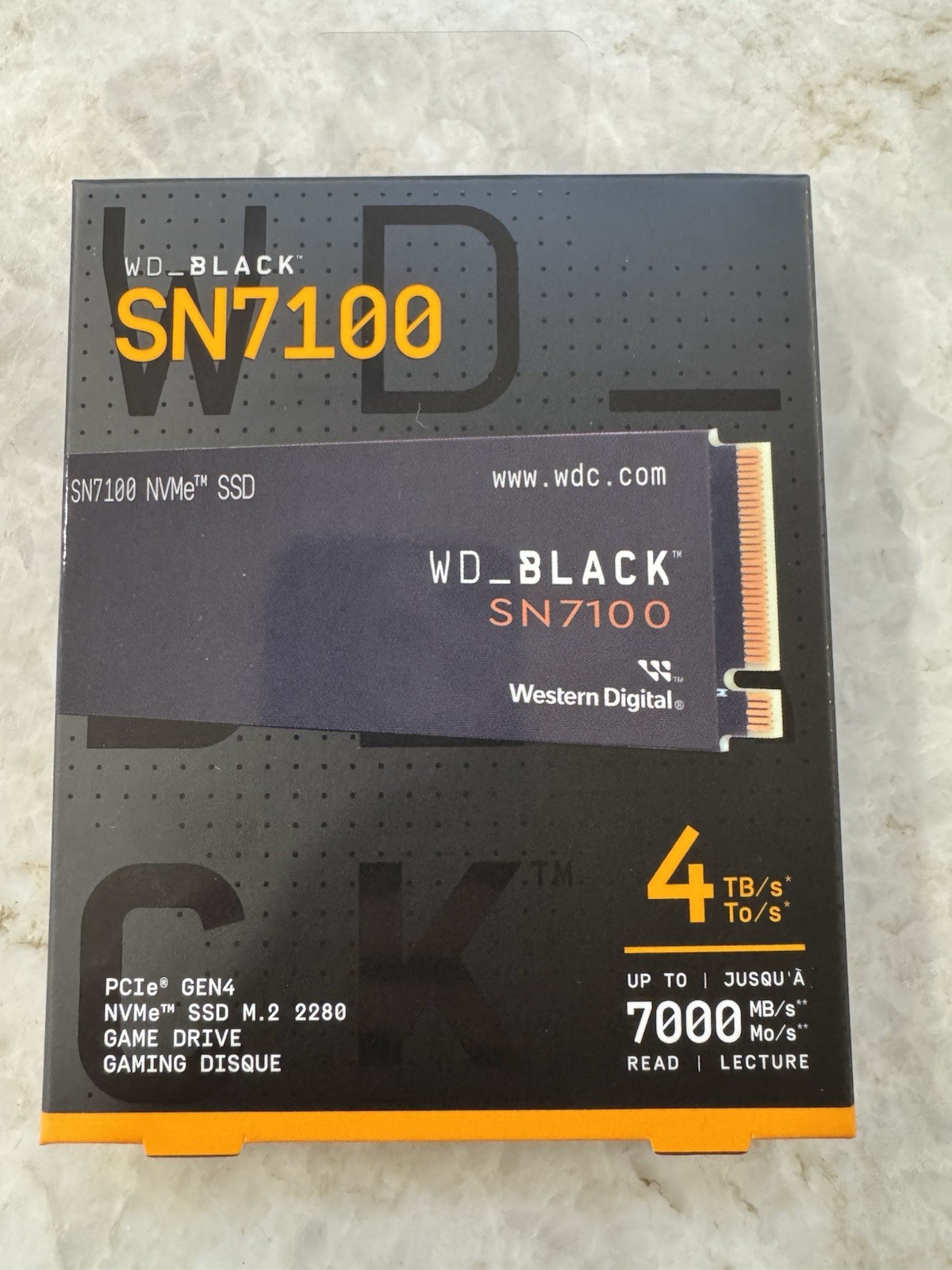 WD_BLACK SN7100 4TB NVMe SSD PCIe Gen4 M.2 2280 WDBELG0040BBK-WRSN NEW SEALED
