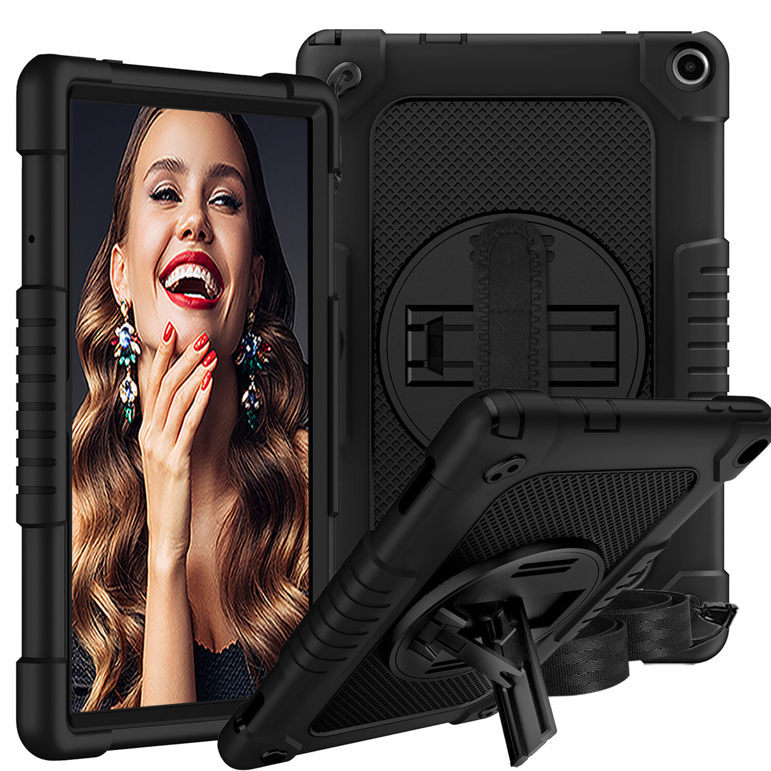 For Walmart Onn 10.1 2024 2022 Onn 8 Onn 7 Model Gen 3 Tablet Case & Strap Stand