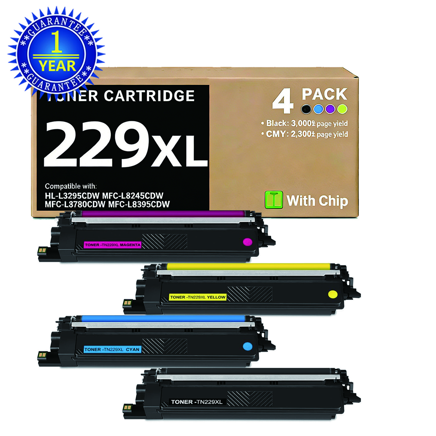 TN229XL Toner Compatible wit Brother TN229 XXL MFC-L3720 L3780CDW HL-L3280cdw 