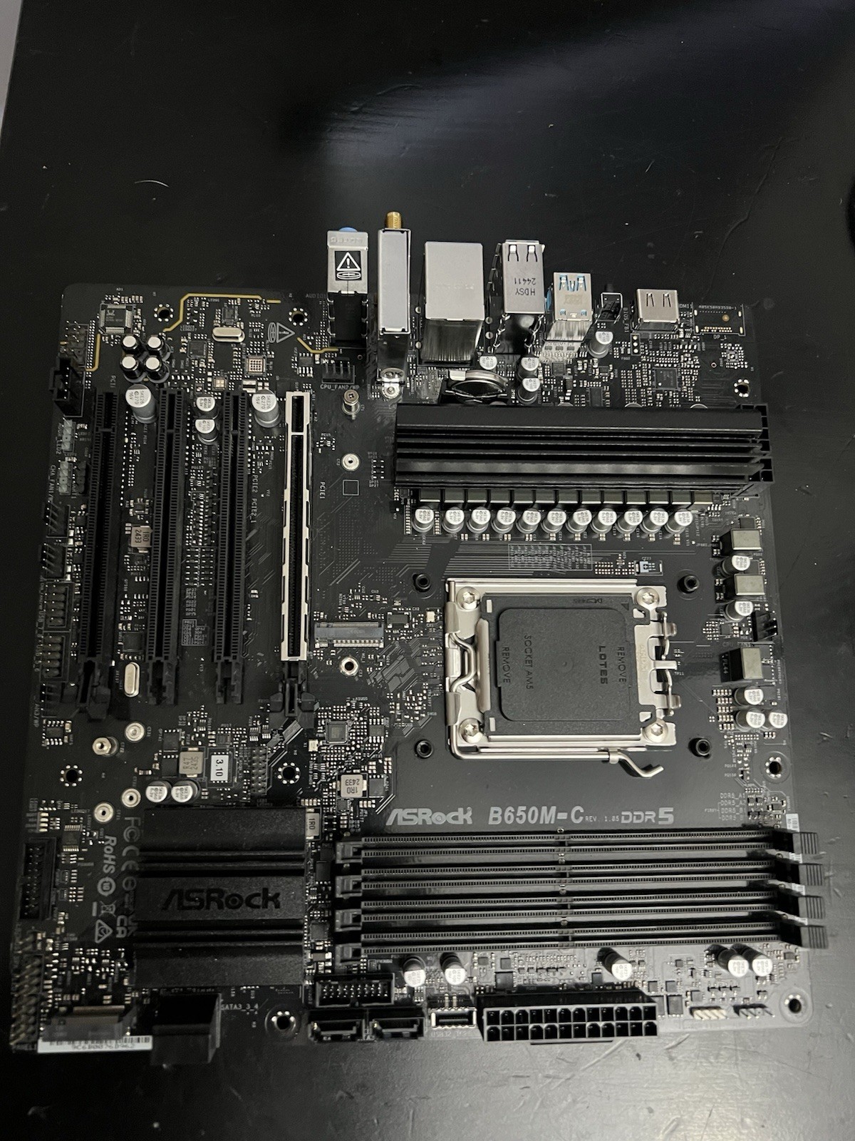 ASRock B650M-C MicroATX AM5 DDR5 HDMI M.2 PCIe Motherboard Gaming