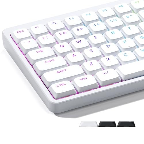 Low Profile Keycaps - XVX White 121 Keys Slim Design Universal Replacement