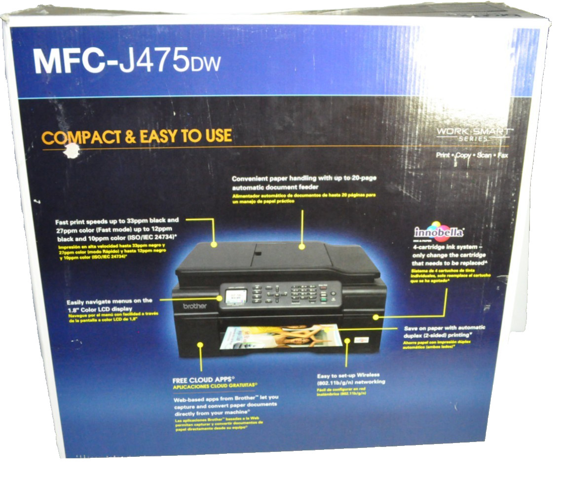 Brother MFC-J475DW Wireless All-in-One Color Inkjet Printer Tested Working With 