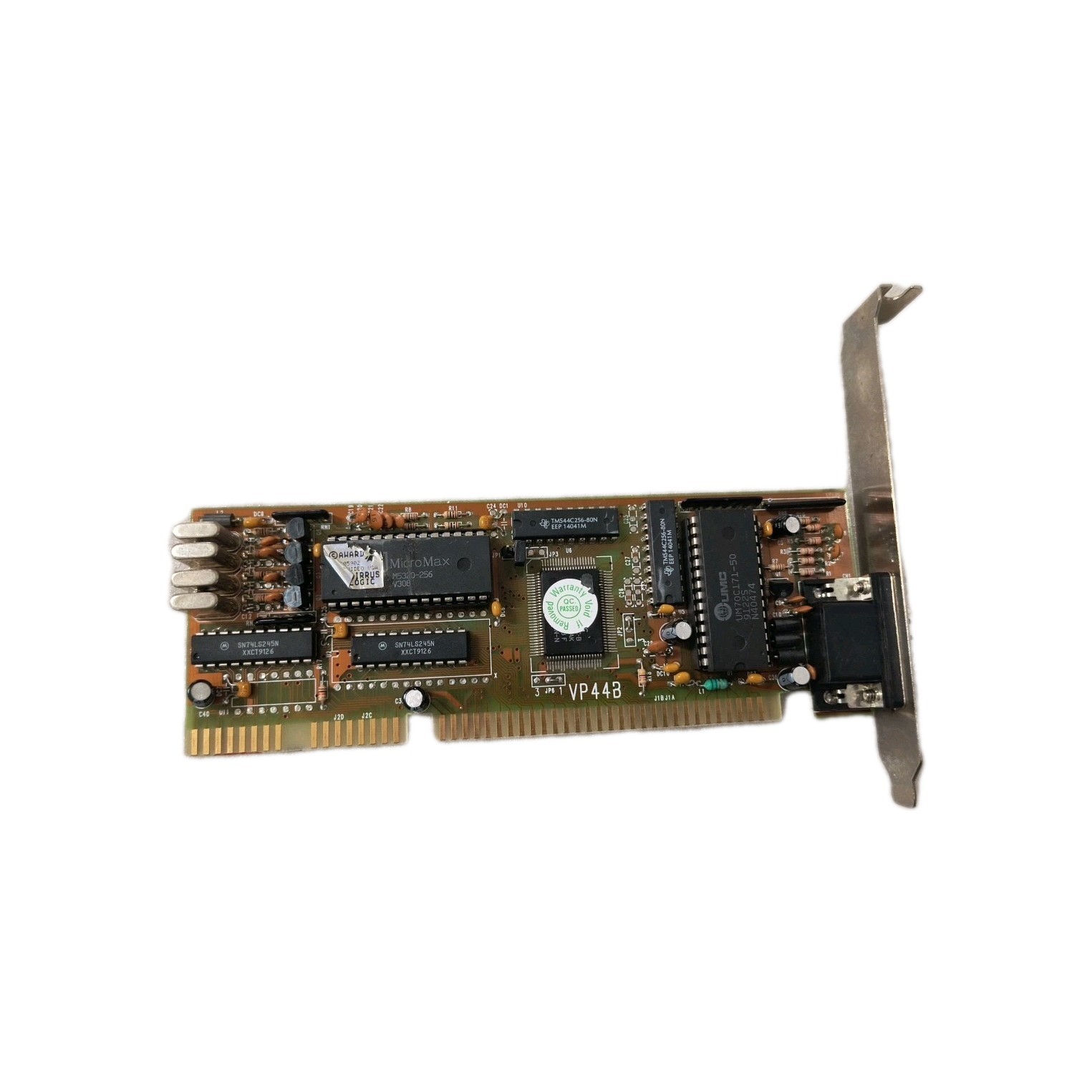 RARE VINTAGE VP44B CIRRUS LOGIC  256K 16 BIT ISA VGA CARD MXB63