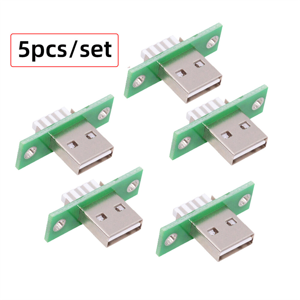 CY 5pcs/set DIY OEM Plug Connector with Panel Mount Solder Type Reversible