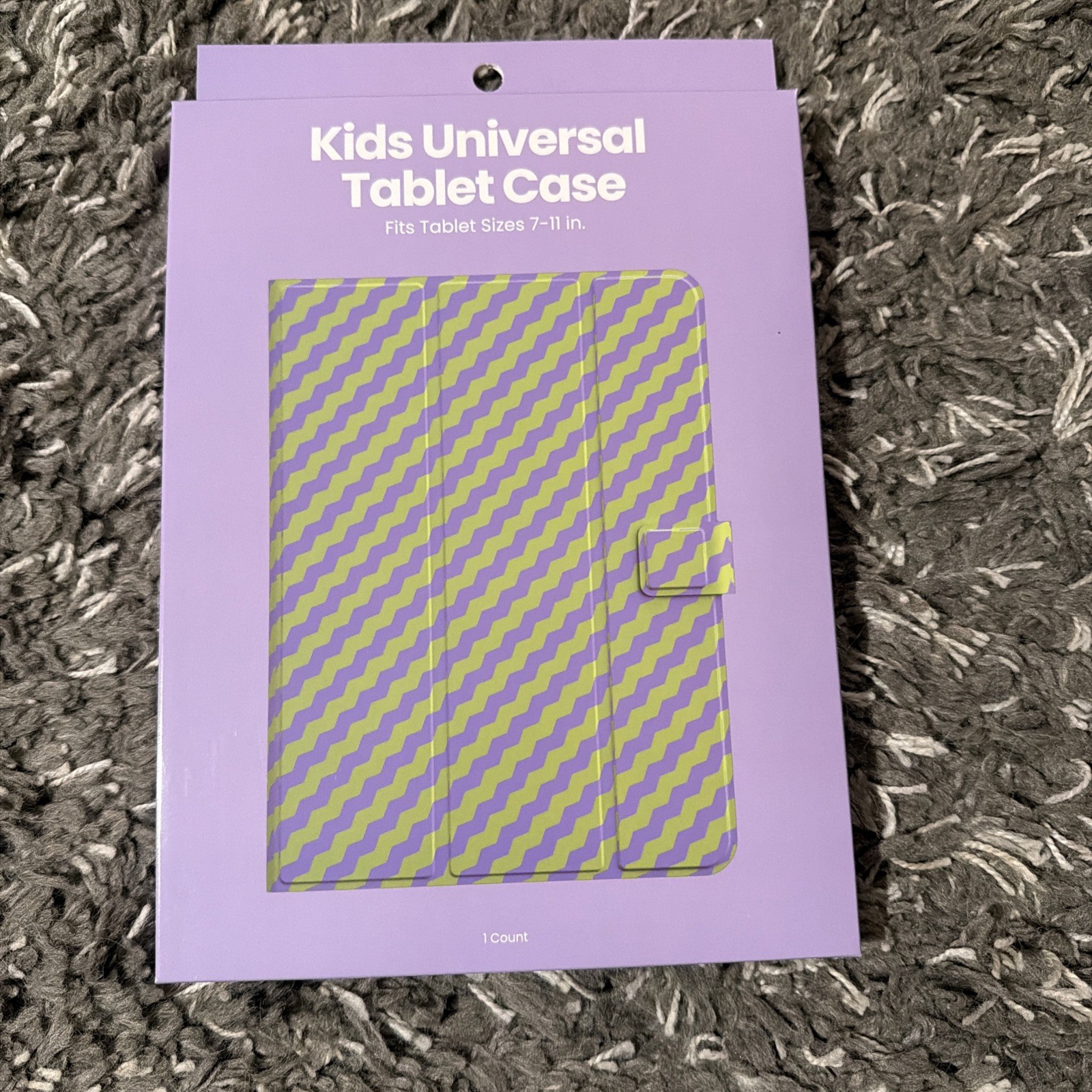 GEMS Kids “Zig Zag” Universal Tablet Case – Purple/Green – 7–11 Inch