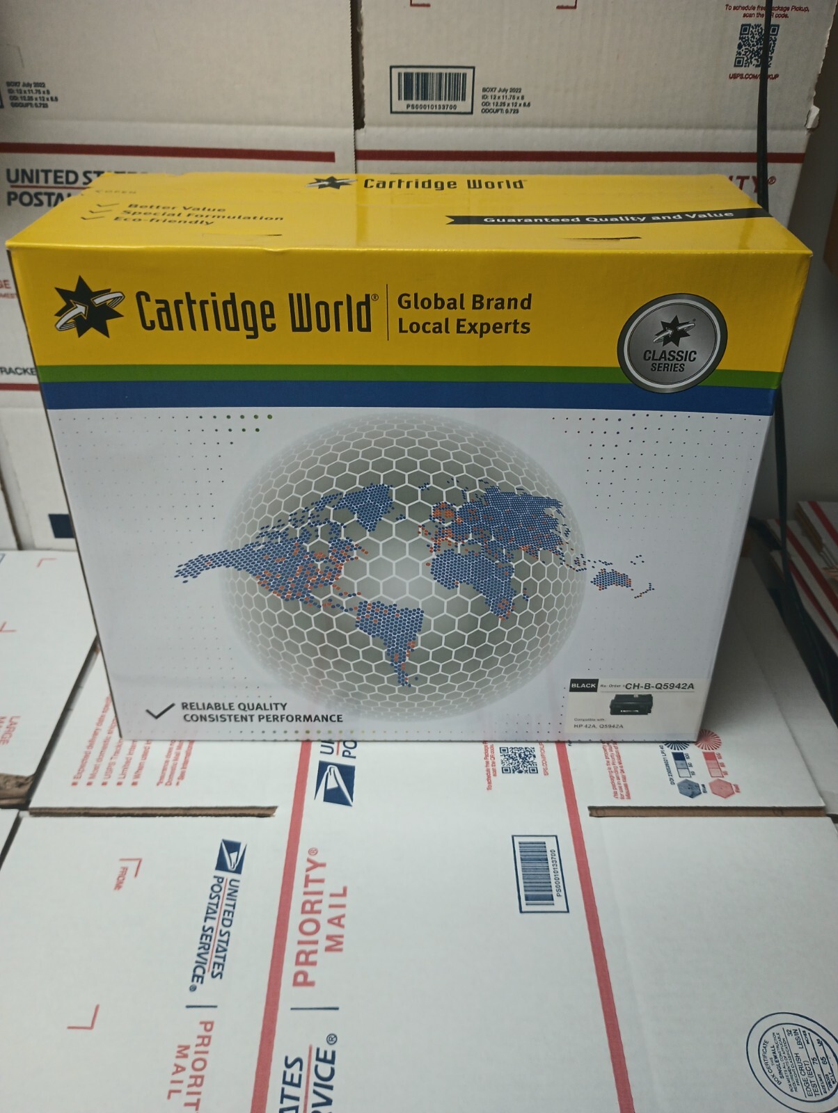 NEW SEALED CARTRIDGE WORLD CH-B-Q5942A BLACK TONER YIELDS 10K COMPATIBLE HP 42A