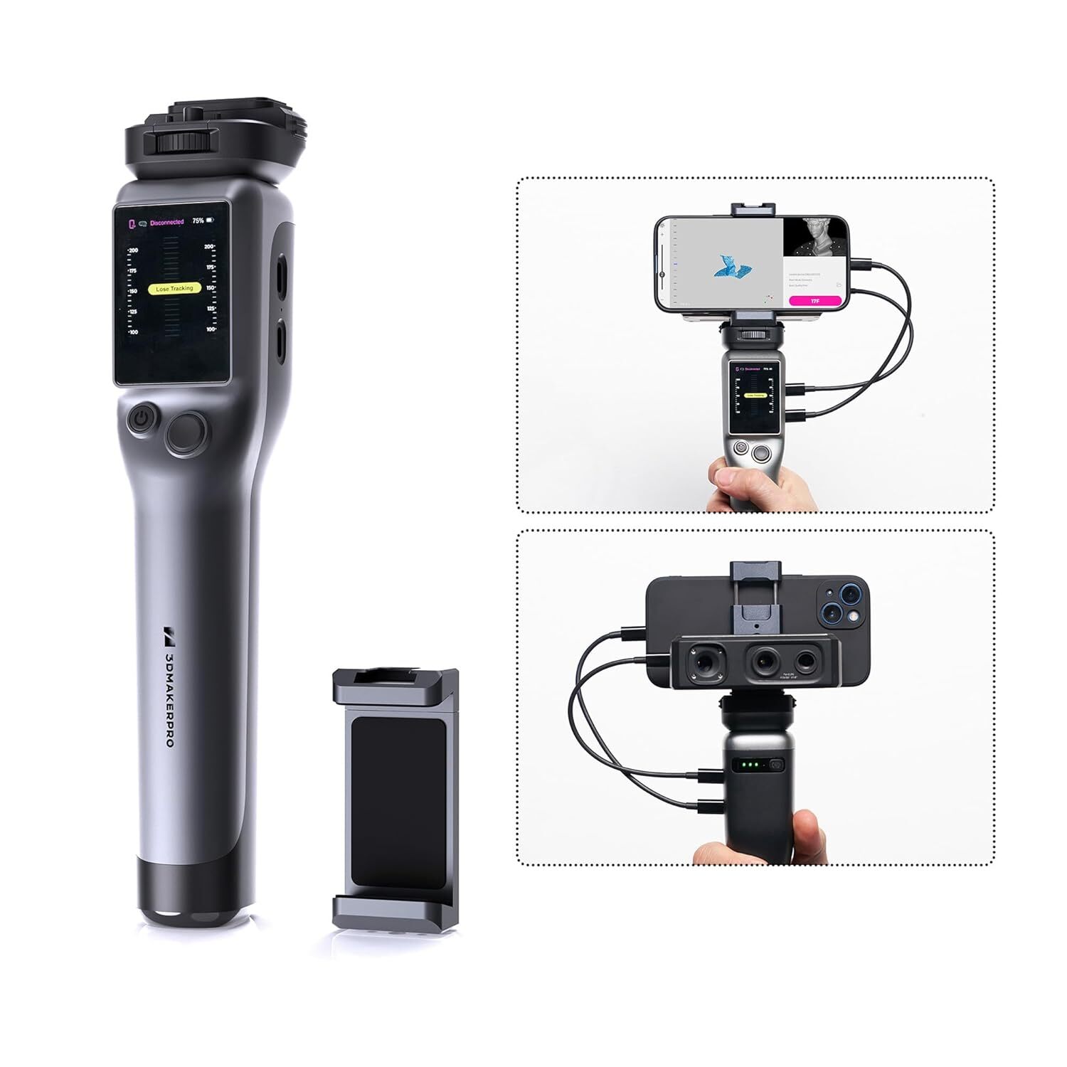 3DMakerpro Portable Smart Grip for Seal /Seal Lite 3D Scanners