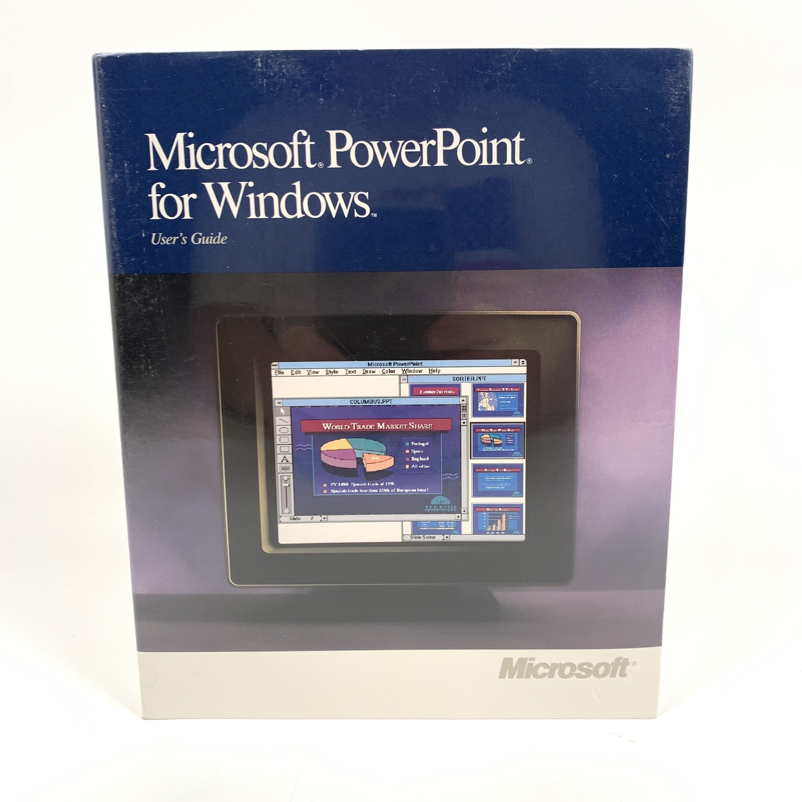 Vintage Microsoft Power Point Paperback User's Guide For Windows Factory Sealed
