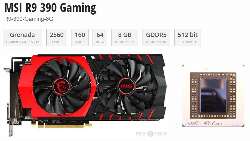MSI AMD Radeon R9 390 Gaming 8GB GDDR5 Graphics Card✅DP HDMI 2x DVI✅