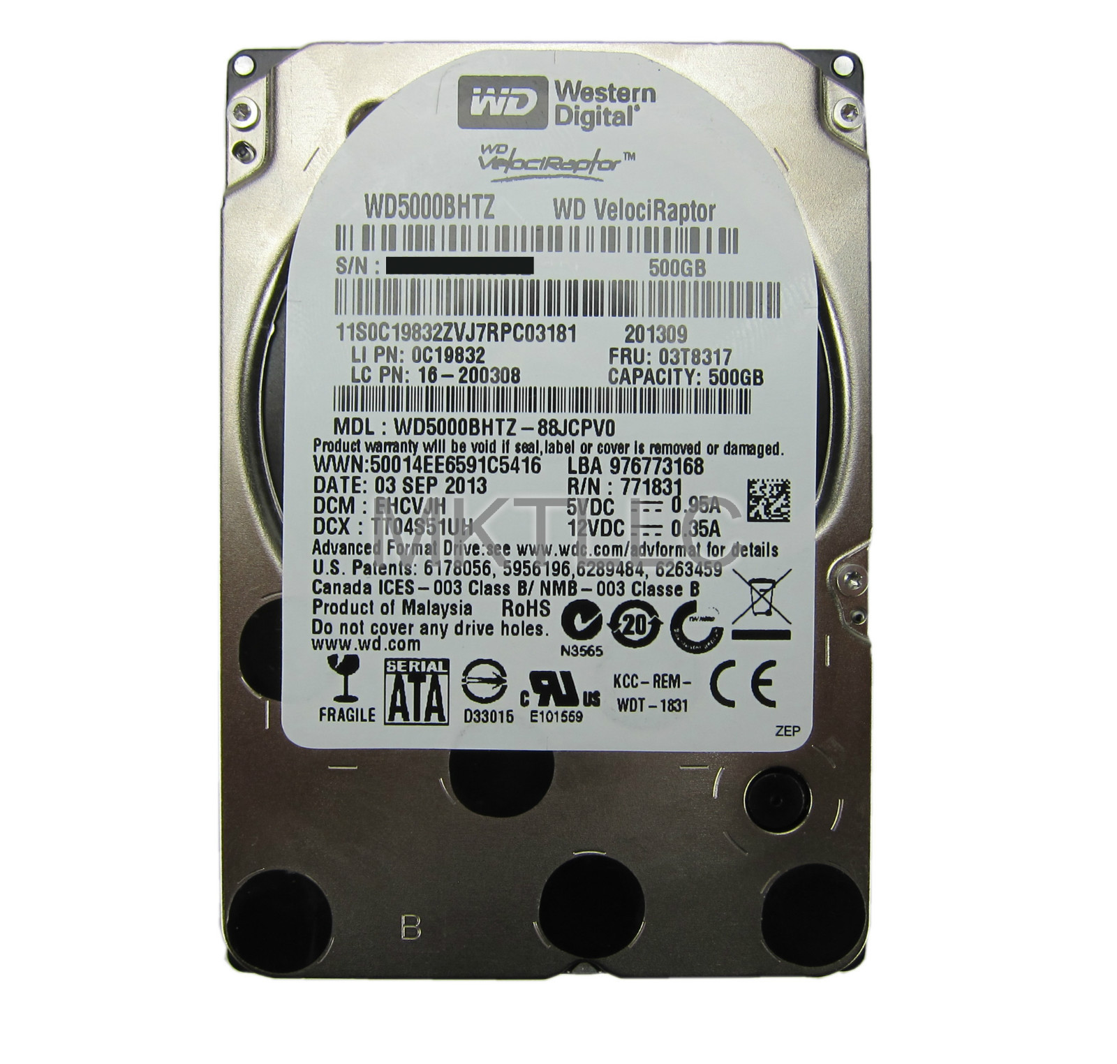 IBM 03T8317 500GB 10K RPM 64MB 6Gbps SATA 2.5" Hard Drive