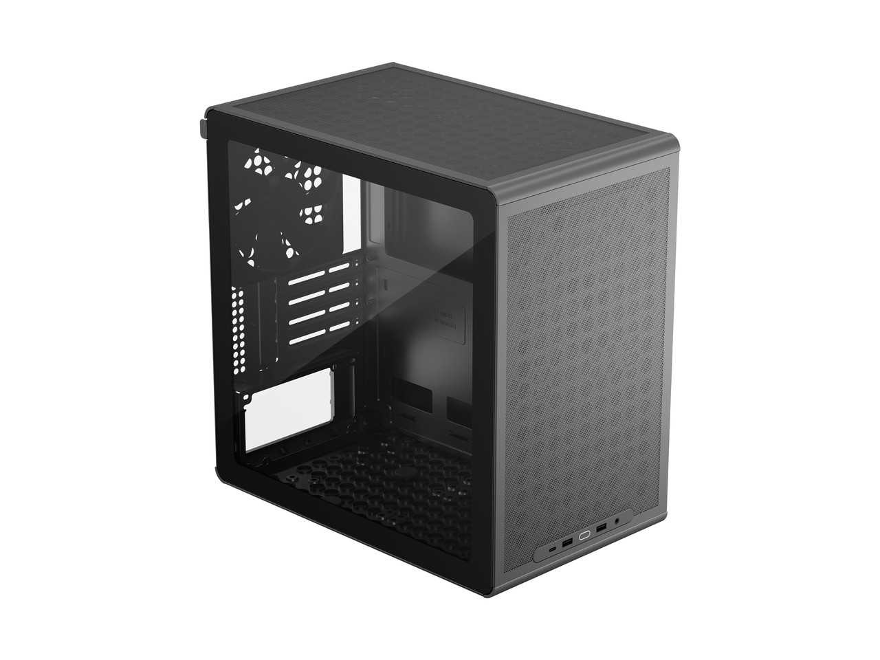 Cooler Master Q300L V3 Micro-ATX PC Case, High Airflow, Tempered Glass 366mm Gra