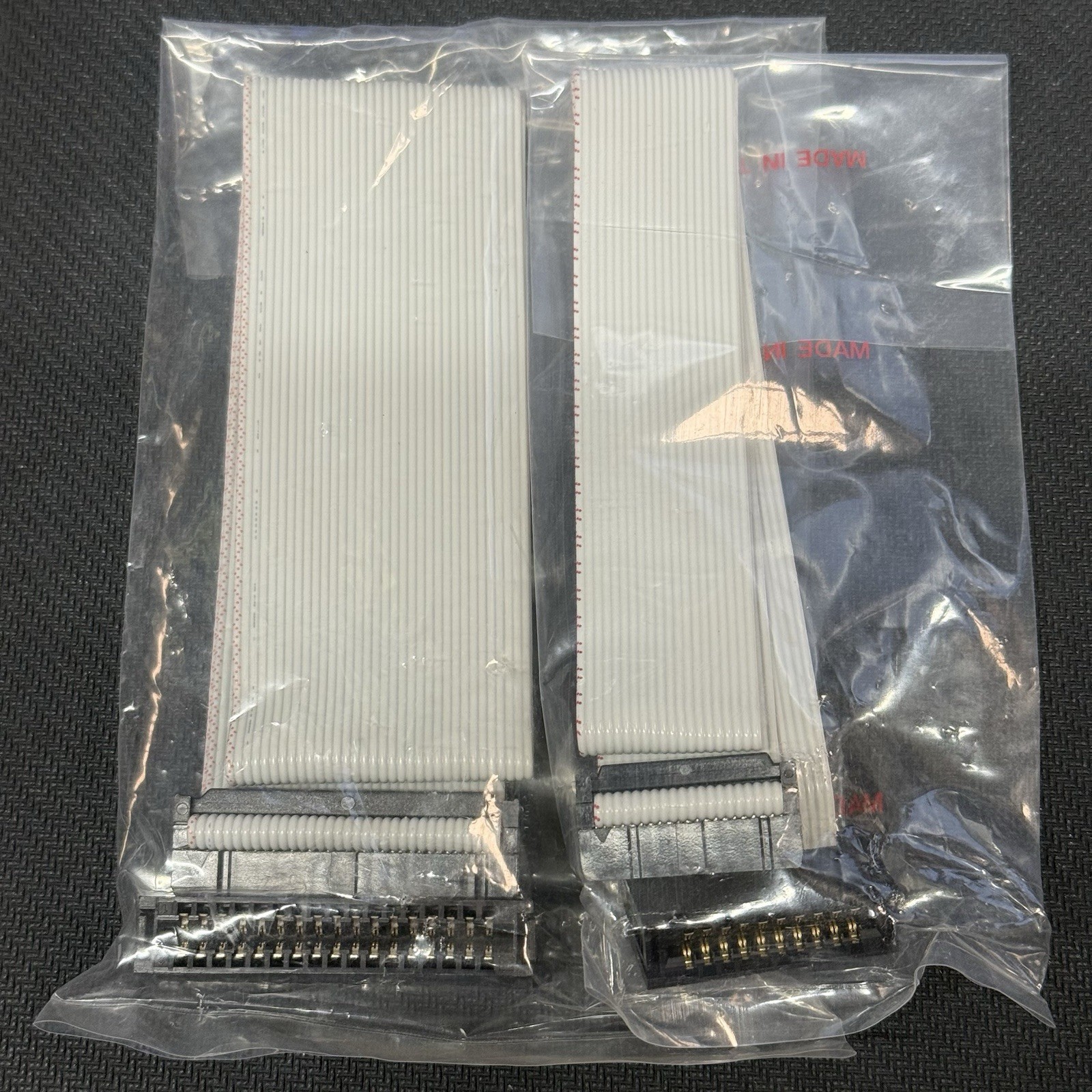 Vintage MFM RLL ESDI Hard Drive Cable Set 24in Gold Contacts Factory Sealed