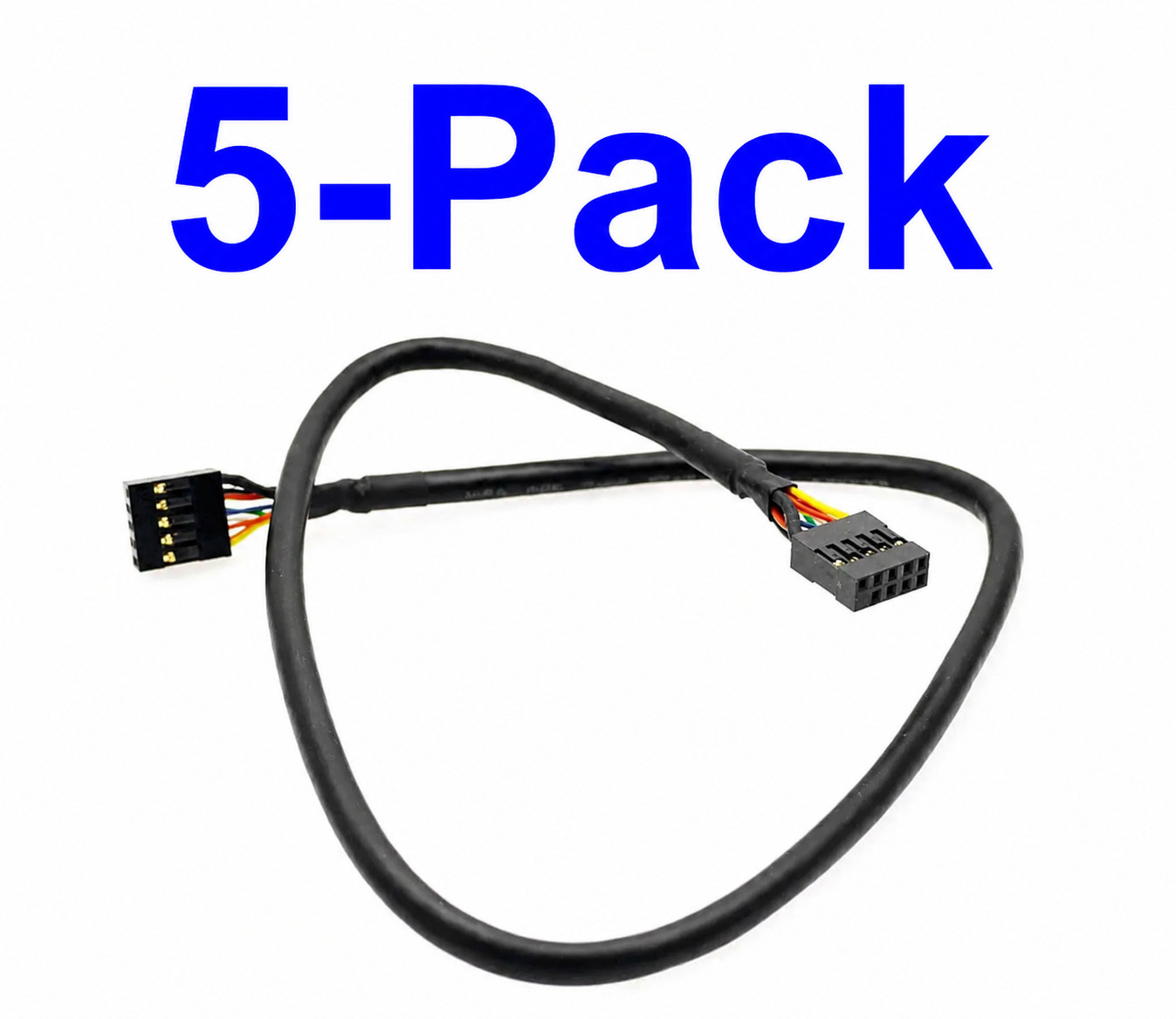 USB 2.0 9-Pin Female to Female Internal Header Cable for Motherboard 5-Pack