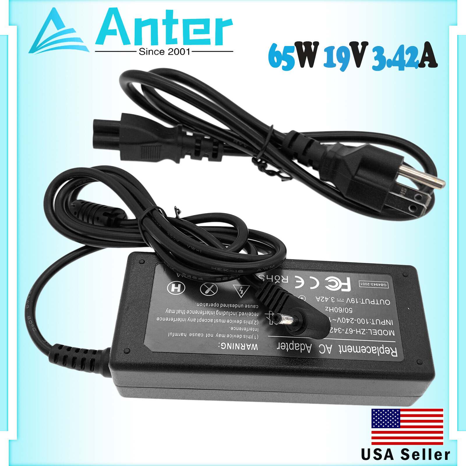A18-065N3A A065R178P AC Adapter 65W for Acer Swift 3 SF314-42-R9YN SF314-42-R7LH